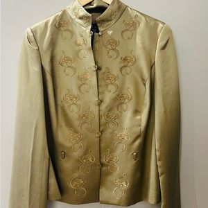 Beautiful Gold embroidery Silk jacket size 10